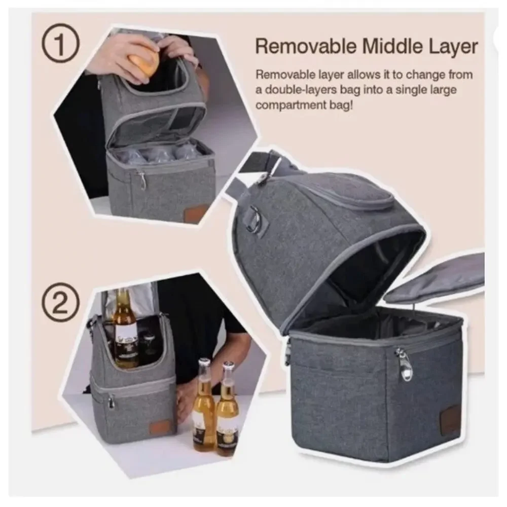 SEALED Momcozy Insulated Baby Bottle Bag, Multi-Function Breast milk Cooler Bag